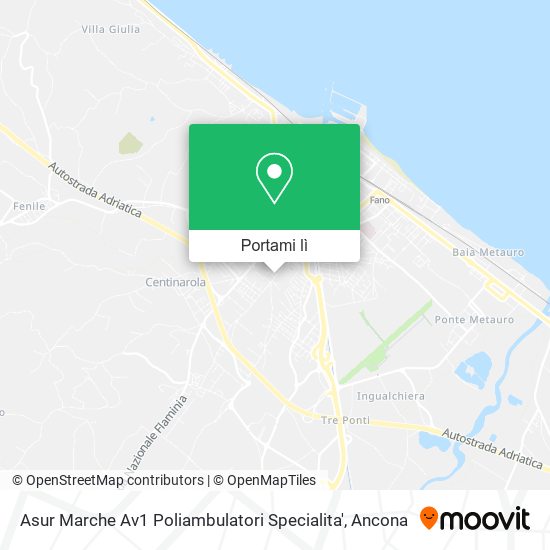 Mappa Asur Marche Av1 Poliambulatori Specialita'