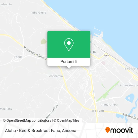 Mappa Aloha - Bed & Breakfast Fano