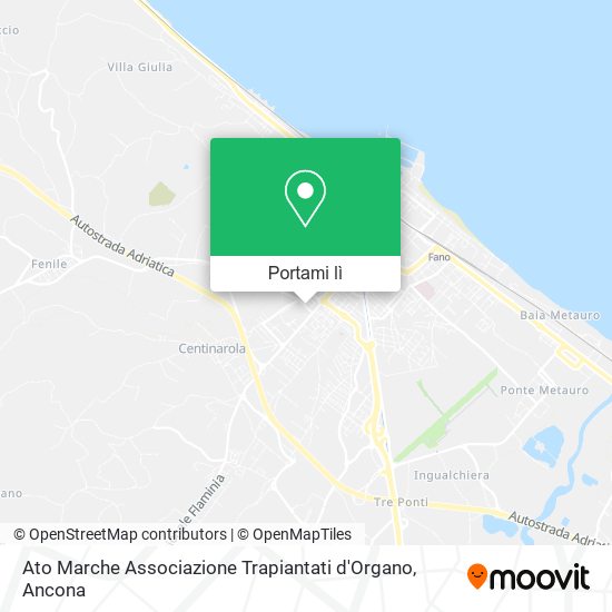 Mappa Ato Marche Associazione Trapiantati d'Organo