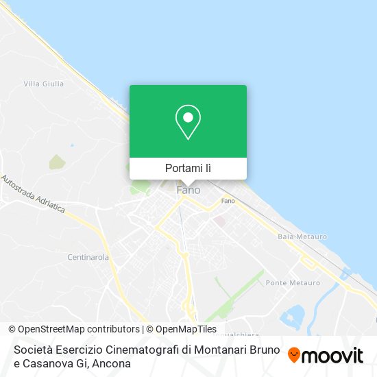Mappa Società Esercizio Cinematografi di Montanari Bruno e Casanova Gi