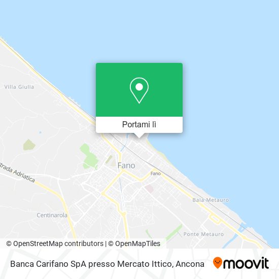 Mappa Banca Carifano SpA presso Mercato Ittico