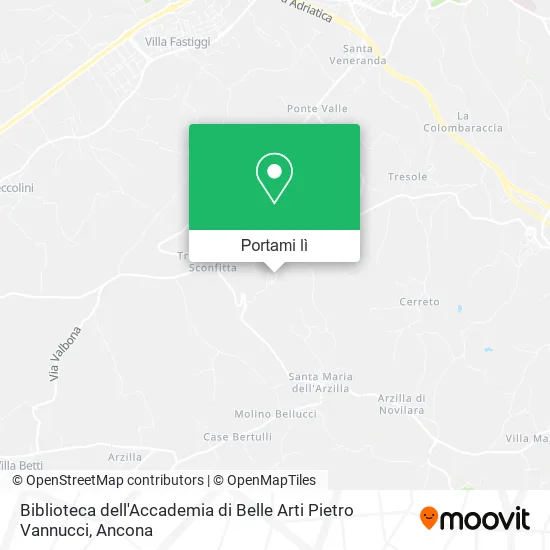 Mappa Biblioteca dell'Accademia di Belle Arti Pietro Vannucci
