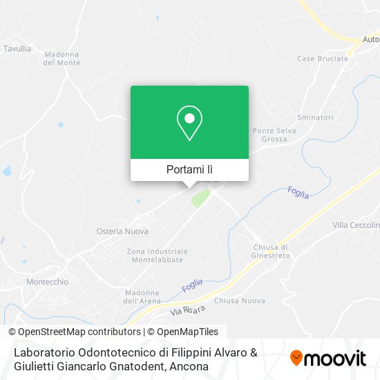Mappa Laboratorio Odontotecnico di Filippini Alvaro & Giulietti Giancarlo Gnatodent
