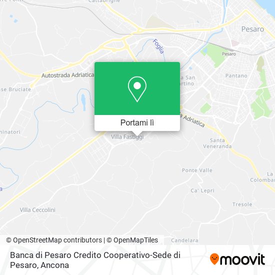 Mappa Banca di Pesaro Credito Cooperativo-Sede di Pesaro