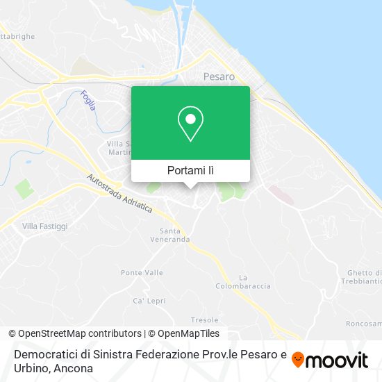 Mappa Democratici di Sinistra Federazione Prov.le Pesaro e Urbino