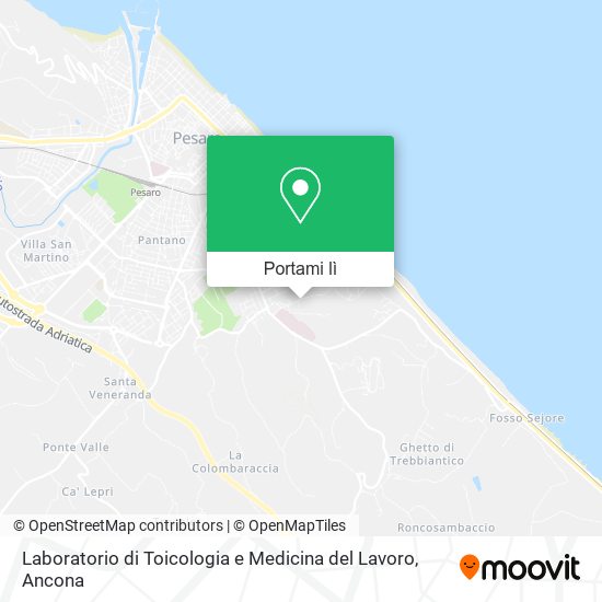 Mappa Laboratorio di Toicologia e Medicina del Lavoro