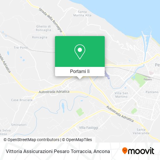 Mappa Vittoria Assicurazioni Pesaro Torraccia