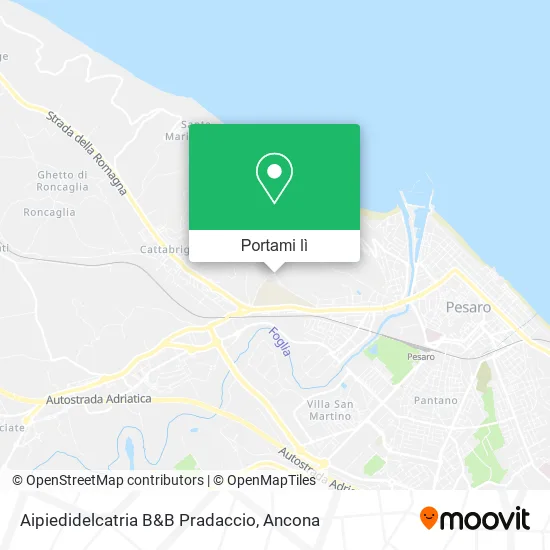 Mappa Aipiedidelcatria B&B Pradaccio
