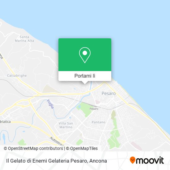 Mappa Il Gelato di Enemì Gelateria Pesaro