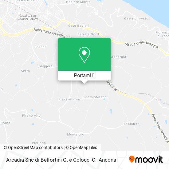Mappa Arcadia Snc di Belfortini G. e Colocci C.