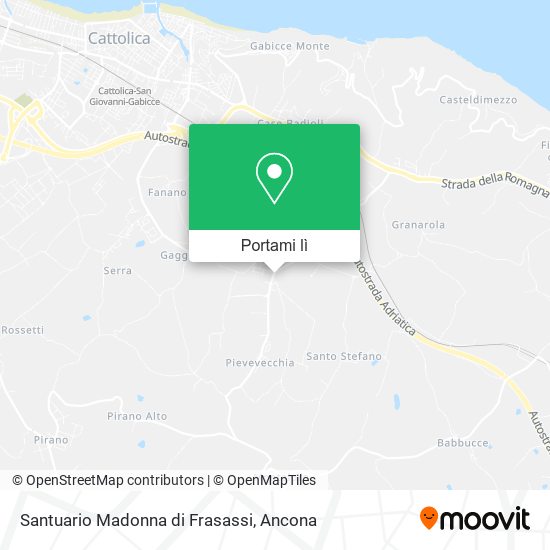 Mappa Santuario Madonna di Frasassi