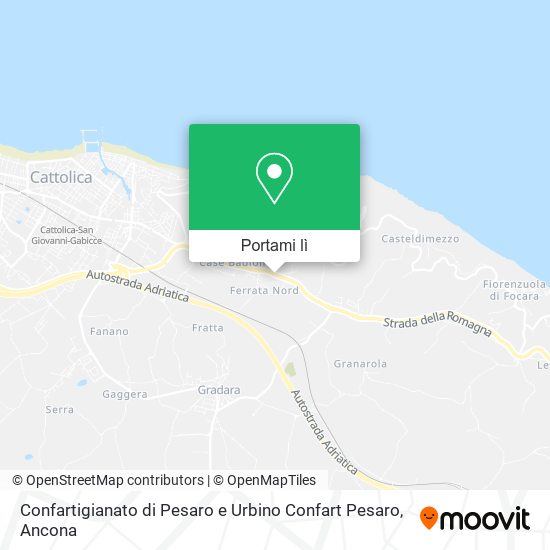 Mappa Confartigianato di Pesaro e Urbino Confart Pesaro