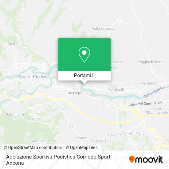 Mappa Aociazione Sportiva Podistica Comodo Sport