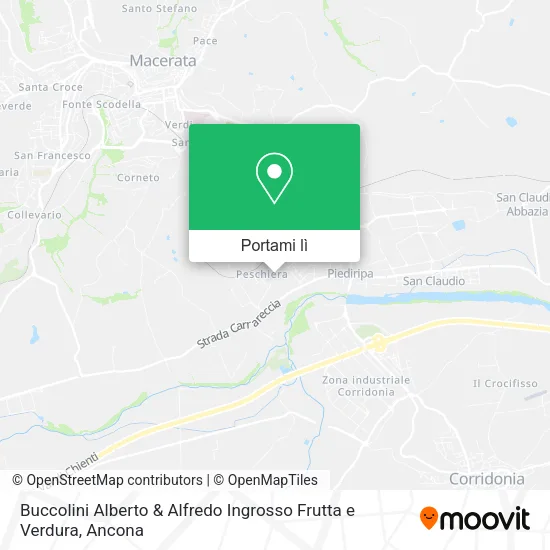 Mappa Buccolini Alberto & Alfredo Ingrosso Frutta e Verdura