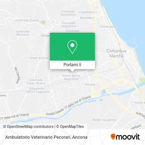 Mappa Ambulatorio Veterinario Pecorari