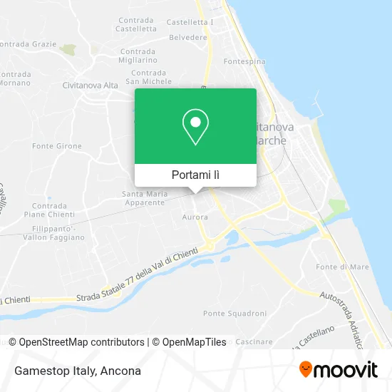 Mappa Gamestop Italy