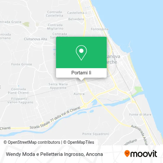 Mappa Wendy Moda e Pelletteria Ingrosso