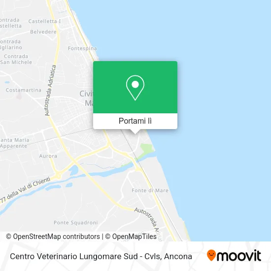 Mappa Centro Veterinario Lungomare Sud - Cvls