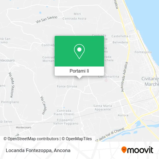 Mappa Locanda Fontezoppa