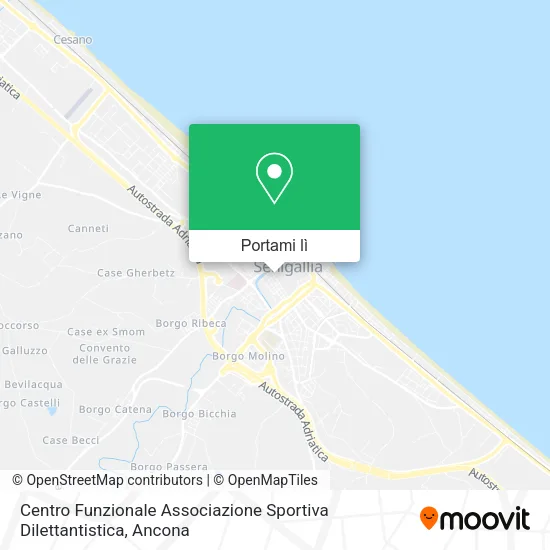 Mappa Centro Funzionale Associazione Sportiva Dilettantistica
