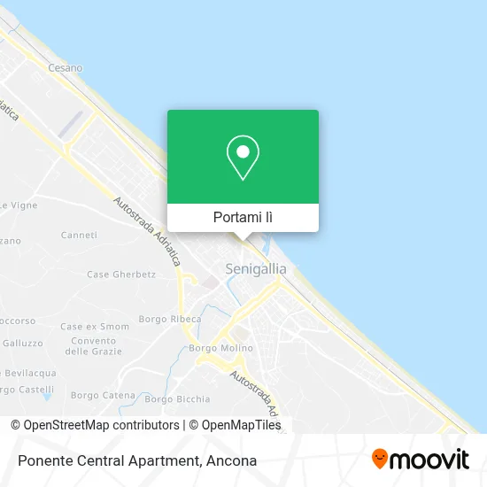 Mappa Ponente Central Apartment