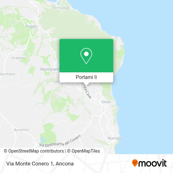Mappa Via Monte Conero  1