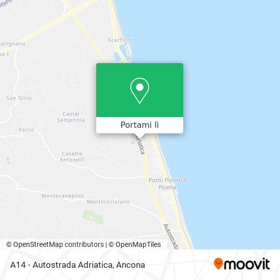 Mappa A14 - Autostrada Adriatica