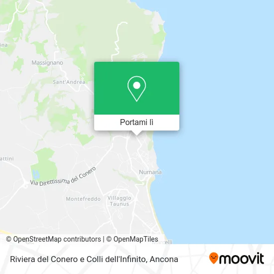 Mappa Riviera del Conero e Colli dell'Infinito