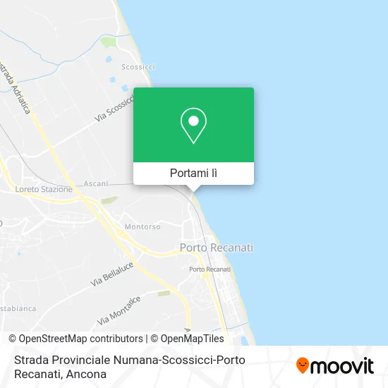 Mappa Strada Provinciale Numana-Scossicci-Porto Recanati