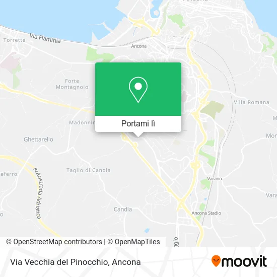 Mappa Via Vecchia del Pinocchio