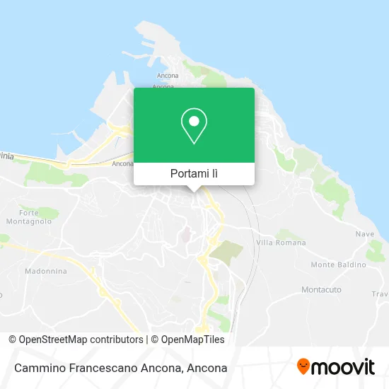 Mappa Cammino Francescano Ancona