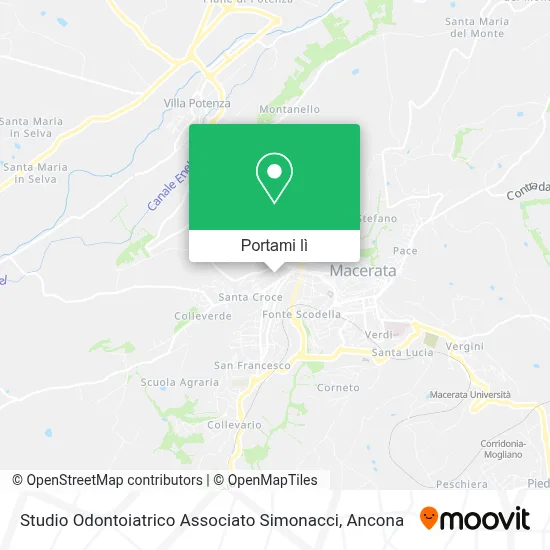 Mappa Studio Odontoiatrico Associato Simonacci