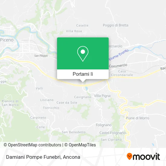 Mappa Damiani Pompe Funebri