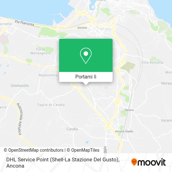 Mappa DHL Service Point (Shell-La Stazione Del Gusto)