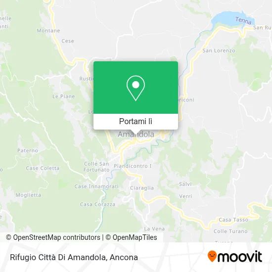 Mappa Rifugio Città Di Amandola