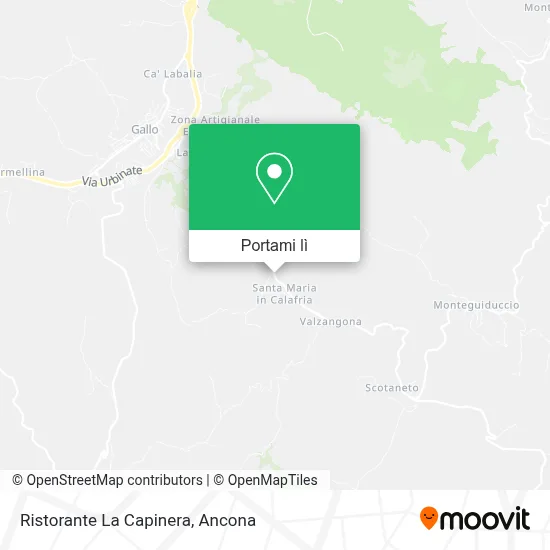 Mappa Ristorante La Capinera