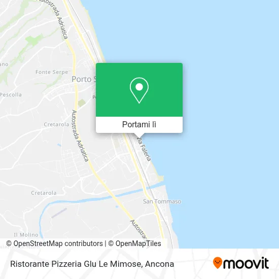 Mappa Ristorante Pizzeria Glu Le Mimose