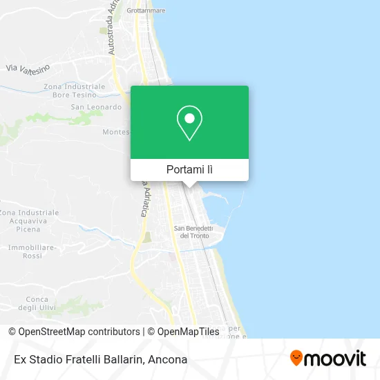 Mappa Ex Stadio Fratelli Ballarin