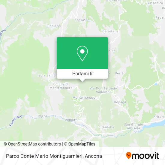 Mappa Parco Conte Mario Montiguarnieri