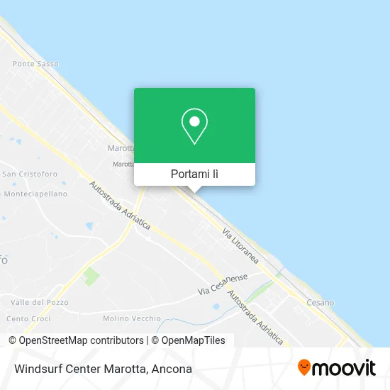 Mappa Windsurf Center Marotta