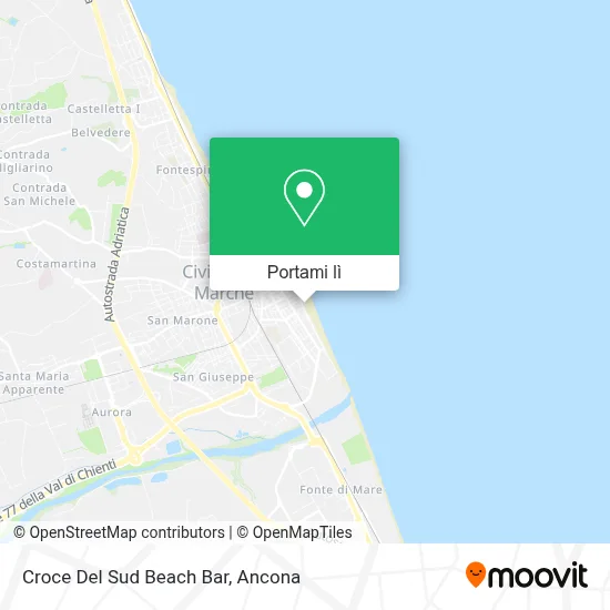 Mappa Croce Del Sud Beach Bar