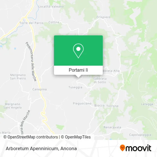 Mappa Arboretum Apenninicum