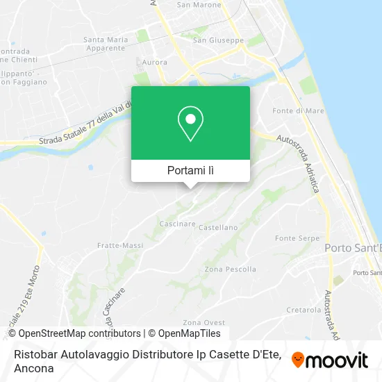 Mappa Ristobar Autolavaggio Distributore Ip Casette D'Ete