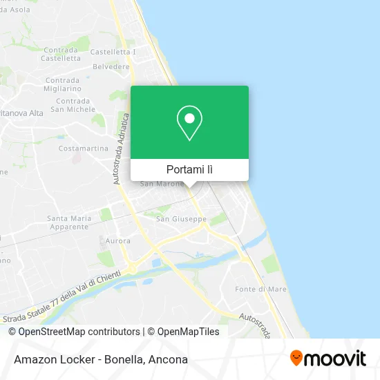 Mappa Amazon Locker - Bonella