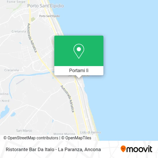 Mappa Ristorante Bar Da Italo - La Paranza