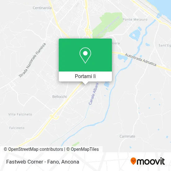 Mappa Fastweb Corner - Fano