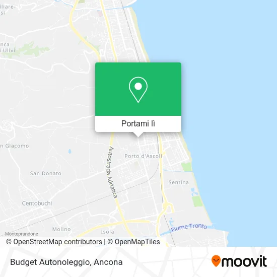 Mappa Budget Autonoleggio