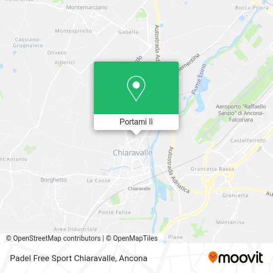 Mappa Padel Free Sport Chiaravalle