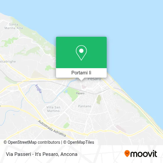 Mappa Via Passeri - It's Pesaro