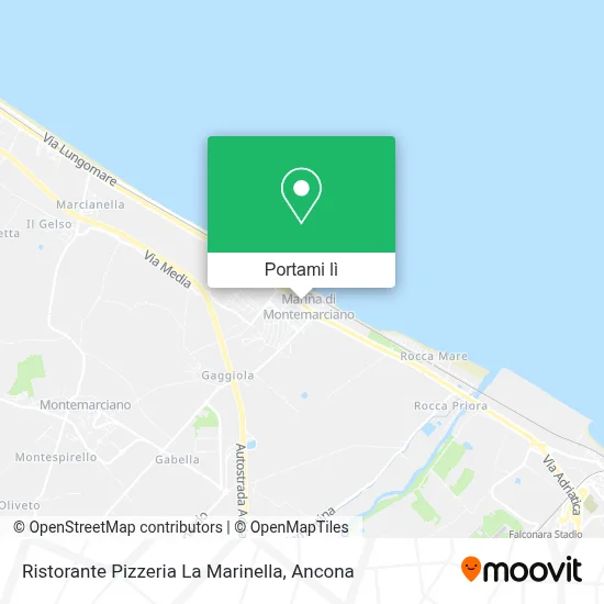 Mappa Ristorante Pizzeria La Marinella